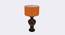 Elspeth Orange Texture Table Lamp with Wooden Base (Orange) by Urban Ladder - Front View Design 1 - 739981