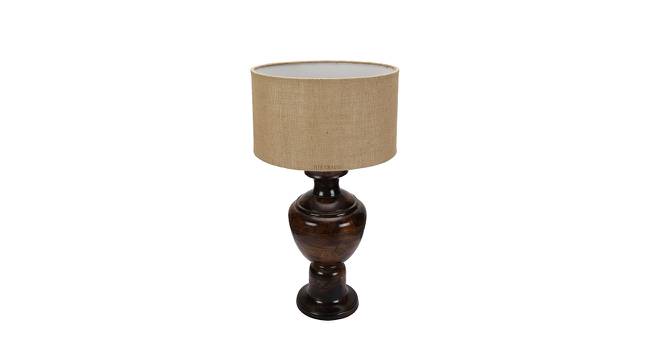 Ewan Jute Table Lamp with Wooden Base (Brown) by Urban Ladder - Front View Design 1 - 739983