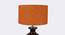 Elspeth Orange Texture Table Lamp with Wooden Base (Orange) by Urban Ladder - Ground View Design 1 - 740053