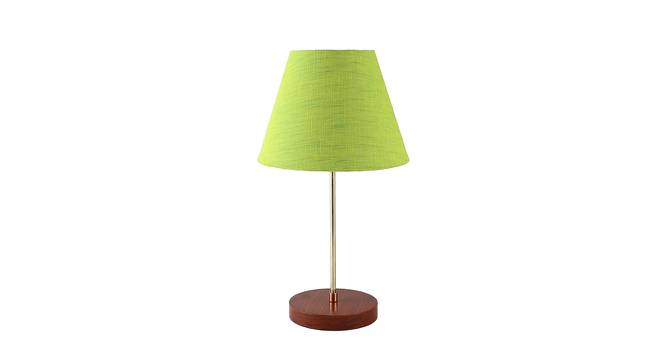 Jason Green Texture Table Lamp with Alluminium Base (Green) by Urban Ladder - Front View Design 1 - 740093
