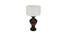 Dallas White Table Lamp with Wooden Base (White) by Urban Ladder - Front View Design 1 - 740114