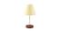 Clinton Pale Yellow Table Lamp with Alluminium Base (White) by Urban Ladder - Front View Design 1 - 740131