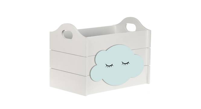 Open Box Cloud Blue (White, White Finish) by Urban Ladder - Front View Design 1 - 740308