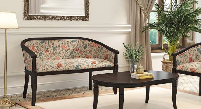 Florence Two Seater Sofa (Mahogany Finish, Calico Floral) by Urban Ladder - Storage Image - 740350