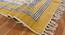 Rectangular Dhurries in Yellow JHGD-02A-4x6-Feet (Yellow, 4 x 6 Feet Carpet Size) by Urban Ladder - - 