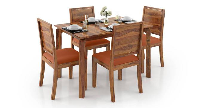 Oribi Dining Chairs - Set of 2 (Teak Finish, Burnt Orange) by Urban Ladder - Close View - 741201