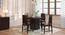 Julian Solid Wood 4 Seater Dining Set In Mahogany Finish (Mahogany Finish) by Urban Ladder - Front View - 