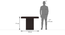 Julian Solid Wood 4 Seater Dining Set In Mahogany Finish (Mahogany Finish) by Urban Ladder - Dimension - 