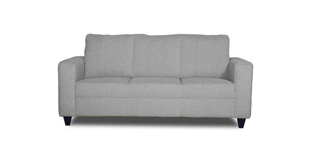 Roman Fabric Sofa (Light Grey) (Grey, 3-seater Custom Set - Sofas, None Standard Set - Sofas, Fabric Sofa Material, Regular Sofa Size, Regular Sofa Type) by Urban Ladder - - 