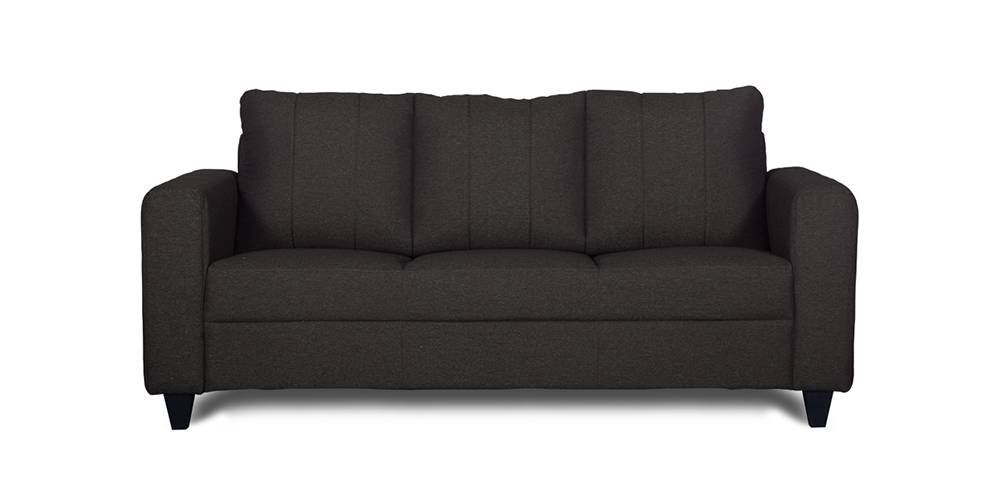 Roman Fabric Sofa (Chocolate Brown) (Brown, 3-seater Custom Set - Sofas, None Standard Set - Sofas, Fabric Sofa Material, Regular Sofa Size, Regular Sofa Type) by Urban Ladder - - 