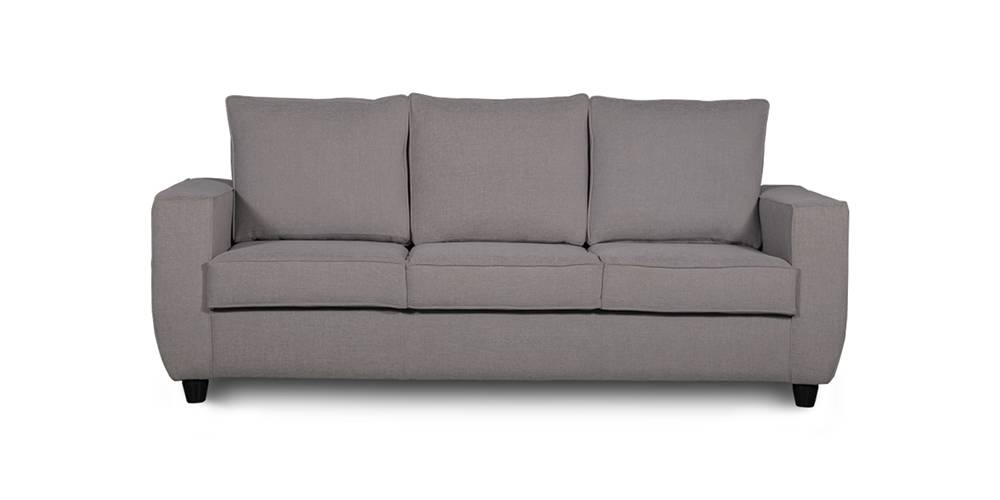 Rookie Fabric Sofa (Yessica Charcoal ) (Black, 3-seater Custom Set - Sofas, None Standard Set - Sofas, Fabric Sofa Material, Regular Sofa Size, Regular Sofa Type) by Urban Ladder - - 