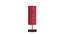 Kirby Maroon Jute Table Lamp With Brown Wood Base (Maroon) by Urban Ladder - Front View Design 1 - 743003