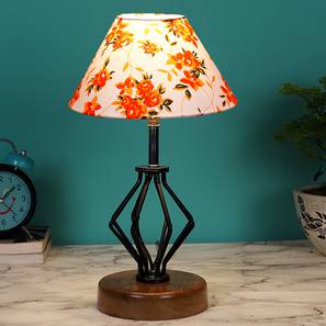 Kalani Multicolor Cotton Table Lamp With Wood And Iron Base-image-31