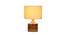 Luna Off-White Cotton Table Lamp With Natural Wood Base (White) by Urban Ladder - Design 1 Side View - 743060