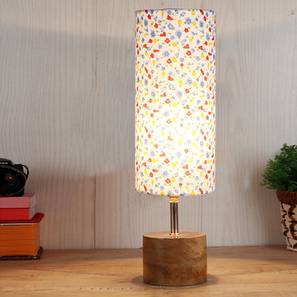 Table Lamps In New Delhi Design Arabella Multicolor Cotton & Solid Wood Table Lamp