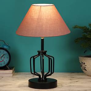 Everlee Grey Cotton Table Lamp With Iron Base-image-26