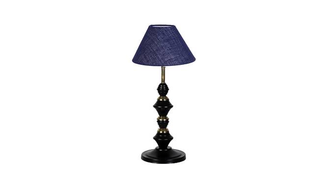 Elliott Blue Jute Table Lamp With Iron Base (Blue) by Urban Ladder - Front View Design 1 - 743115