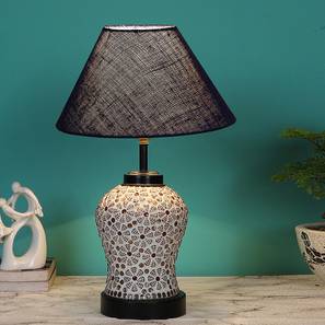 Selah Blue Jute Glass Table Lamp With Iron Base-image-49