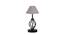 Lena Grey Cotton Table Lamp With Iron Base (Grey) by Urban Ladder - Front View Design 1 - 743129