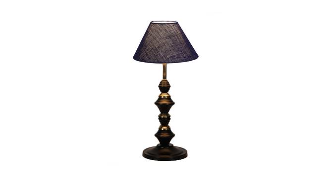Elliott Blue Jute Table Lamp With Iron Base (Blue) by Urban Ladder - Design 1 Side View - 743151