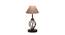 Lena Grey Cotton Table Lamp With Iron Base (Grey) by Urban Ladder - Design 1 Side View - 743165