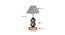 Gracelyn Grey Cotton Table Lamp With Wood And Iron Base (Grey) by Urban Ladder - Design 1 Dimension - 743243