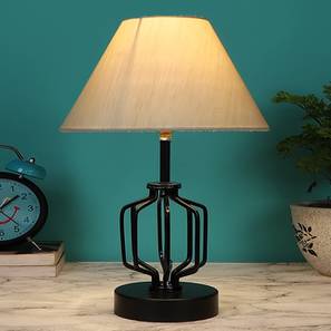 devansh Aitana Off-White Cotton Table Lamp With Iron Base-picture-16