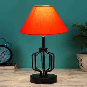 Raelyn Orange Cotton Table Lamp With Iron Base-image-48