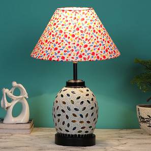 Emelia Multicolor Cotton Glass Table Lamp With Iron Base-image-43