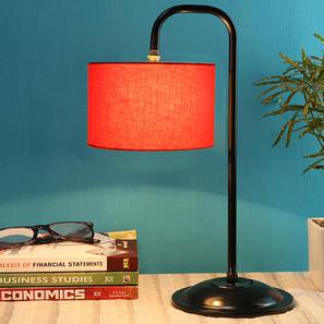 devansh Hope Orange cotton Shade Iron Table Lamp-picture-28