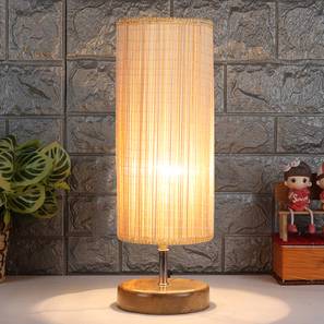 Lighting In Vadodara Design Brianna Wood Table lamp with Bamboo Shade (Beige)