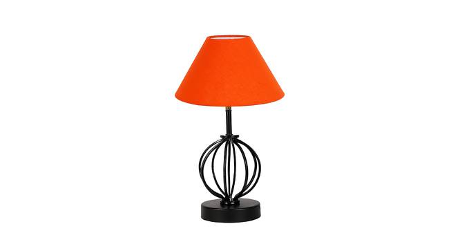 Adaline Orange Cotton Table Lamp With Iron Base (Orange) by Urban Ladder - Front View Design 1 - 743310