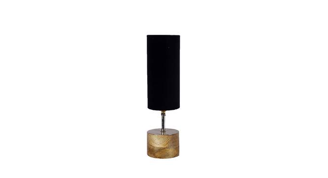 Aliyah Black Cotton & Solid Wood Table Lamp (Black) by Urban Ladder - Front View Design 1 - 743315