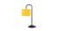 Leila Yellow Cotton Shade Iron Table Lamp (Yellow) by Urban Ladder - Front View Design 1 - 743321