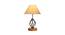 Nyla Off-White Cotton Table Lamp With Wood & Iron Base (White) by Urban Ladder - Design 1 Side View - 743330