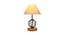 Samara Off-White Cotton Table Lamp With Wood And Iron Base (White) by Urban Ladder - Design 1 Side View - 743337
