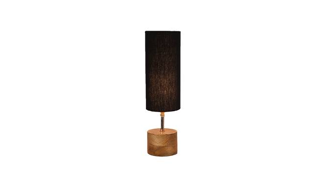 Aliyah Black Cotton & Solid Wood Table Lamp (Black) by Urban Ladder - Design 1 Side View - 743350