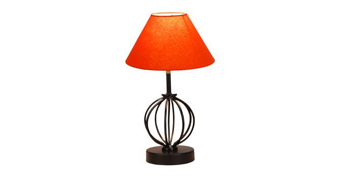 Adaline Orange Cotton Table Lamp With Iron Base (Orange) by Urban Ladder - Design 1 Side View - 743352