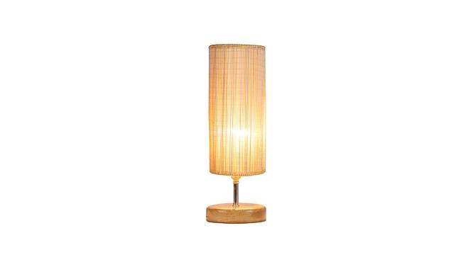 Brianna Wood Table Lamp With Bamboo Shade (Beige) by Urban Ladder - Design 1 Side View - 743369