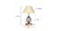 Nyla Off-White Cotton Table Lamp With Wood & Iron Base (White) by Urban Ladder - Design 1 Dimension - 743412