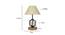 Samara Off-White Cotton Table Lamp With Wood And Iron Base (White) by Urban Ladder - Design 1 Dimension - 743416