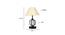 Aitana Off-White Cotton Table Lamp With Iron Base (White) by Urban Ladder - Design 1 Dimension - 743417