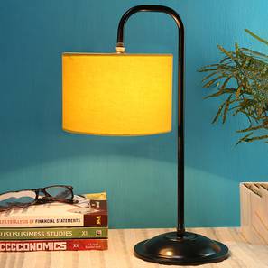 devansh Leila Yellow cotton Shade Iron Table Lamp-picture-27