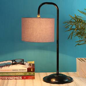 devansh Alana Grey cotton Shade Iron Table Lamp-picture-26