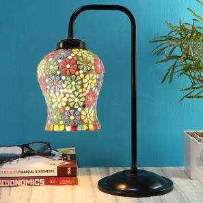 devansh Alani Multi Color Mosaic Glass Iron Table Lamp-picture-10