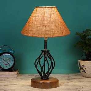 devansh Rowan Beige Jute Table lamp with Wood & Iron Base-picture-10