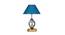 Malia Turquoise Jute Table Lamp With Wood & Iron Base (Blue) by Urban Ladder - Front View Design 1 - 743478