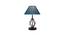 Mariana Turquoise Jute Table Lamp With Iron Base (Blue) by Urban Ladder - Design 1 Side View - 743503