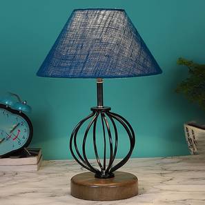 Haven Turquoise Jute Table lamp with Wood & Iron Base-image-47