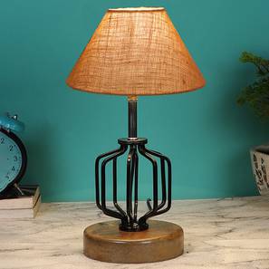 devansh Laura Beige Jute Table lamp with Wood & Iron Base-picture-13